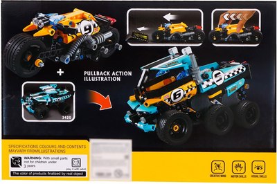 Конструктор инерционный Jisi Bricks Трюковый мотоцикл / 2588808 