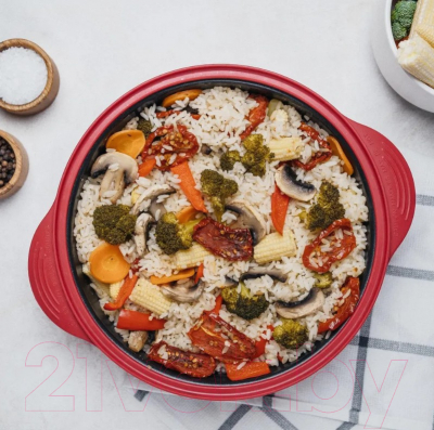 Набор для готовки в СВЧ Miku MK-PTSET-RD (красный)