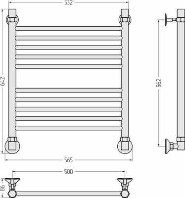 Полотенцесушитель водяной Сунержа Аксиома-10 60x50 / 00661-6050