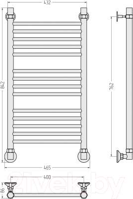 Полотенцесушитель водяной Сунержа Аксиома-10 80x40 / 00661-8040