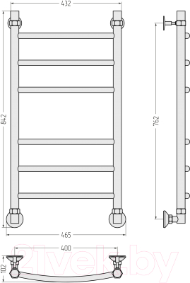 Полотенцесушитель водяной Сунержа Аксиома-20 80x40 / 00662-8040