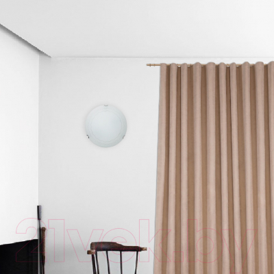 Потолочный светильник Элетех Кружево 300 НПБ 01-2х60-139 М16 / 1005204245 (матовый белый/хром)