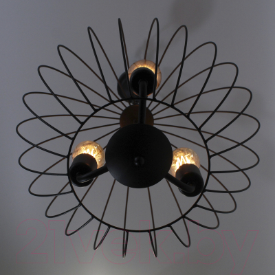 Потолочный светильник Элетех Лада 231 НСБ 01-3х60-154 Е27 / 1005404565 (черный муар)