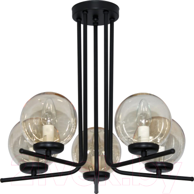 Люстра Элетех Лоу 151 НПБ 01-5х40-162 Е14 / 1005405120 (черный муар) - фото