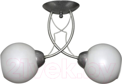 Потолочный светильник Элетех Милана 121 НСБ 01-2х60-106 Е27 / 1005405003 (матовый хром) - фото