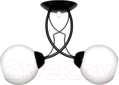 Потолочный светильник Элетех Милана 121 НСБ 01-2х60-106 Е27 / 1005405004 (черный) - фото