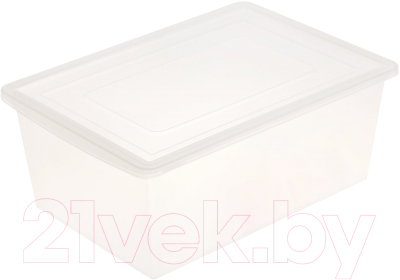 Контейнер для хранения Соломон Для хранения с крышкой / 1313466 (30л, прозрачно-матовый) - фото