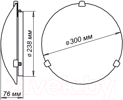 Потолочный светильник Элетех Нежность 300 НПБ 01-2х60-139 М16 / 1005206076