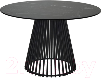 Обеденный стол M-City Terni 120 Matt / 614M04921 (черный мрамор матовый/черный)