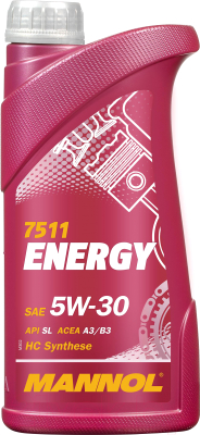 Моторное масло Mannol Energy 5W30 API SL A3/B3 / MN7511-1 - фото