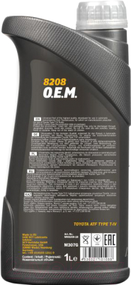 Трансмиссионное масло Mannol ATF T-IV OEM / MN8208-1