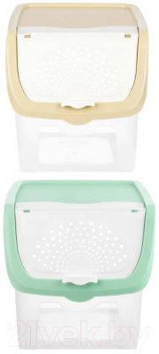 Набор контейнеров El Casa 640185-2 (фисташковый/бежевый)