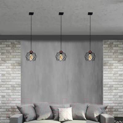 Потолочный светильник Элетех Сатурн 211 НСБ 01-60-161 Е27 / 1005404793 (черный муар/медь)