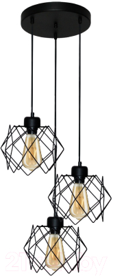 Люстра Элетех Сигма 232 НСБ 01-3х60-163 Е27 / 1005404795 (черный муар/золото) - фото