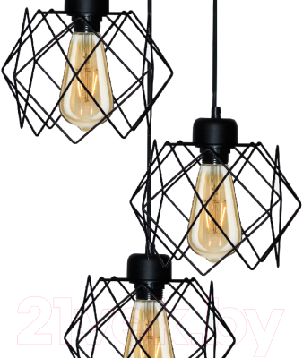 Люстра Элетех Сигма 232 НСБ 01-3х60-163 Е27 / 1005404795 (черный муар/золото)