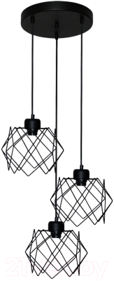 Люстра Элетех Сигма 232 НСБ 01-3х60-163 Е27 / 1005404792 (черный муар) - фото