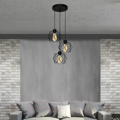 Люстра Элетех Сигма 232 НСБ 01-3х60-163 Е27 / 1005404792 (черный муар)