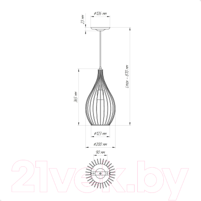 Потолочный светильник Элетех Сохо 211 НСБ 01-60-171 / 1005405068 (белый муар)