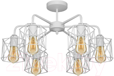 Люстра Элетех Стелла 161 НПБ 01-6х60-142 Е27 / 1005404670 (белый муар)
