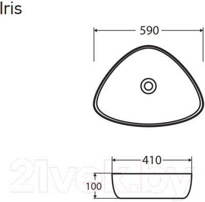 Умывальник Wellis Iris 59х41 / WF00049