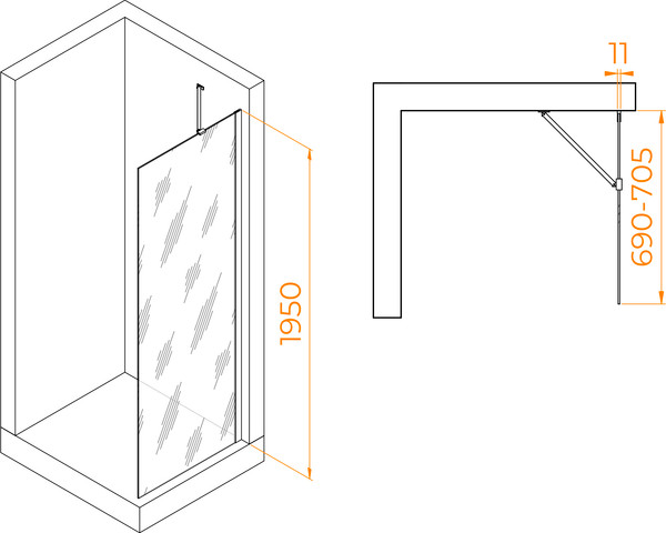 Душевая стенка RGW WA-102 / 351010207-11