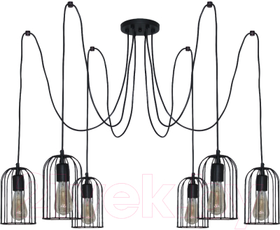 Люстра Элетех Танго 161 НСБ 01-6х60-104 Е27 / 1005405019 (черный муар) - фото