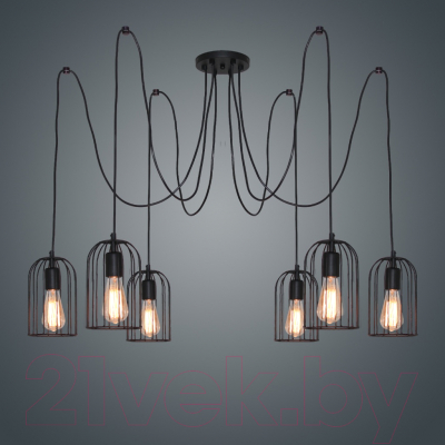 Люстра Элетех Танго 161 НСБ 01-6х60-104 Е27 / 1005405019 (черный муар)