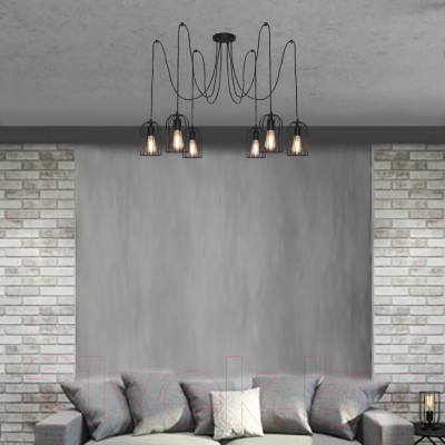 Люстра Элетех Танго 161 НСБ 01-6х60-104 Е27 / 1005405019 (черный муар)