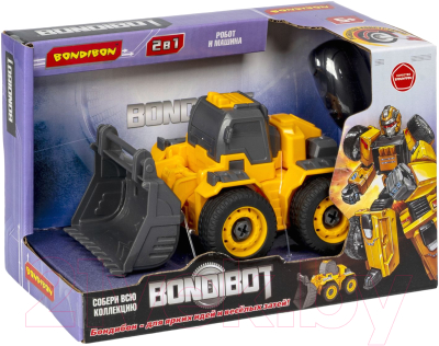 Игрушка-конструктор Bondibon Колесный бульдозер-робот / ВВ5973 - фото