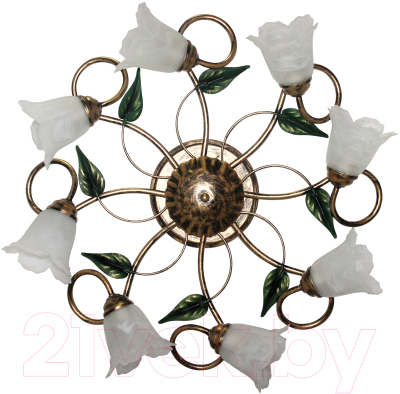 Люстра Элетех Флорин 181 НПБ 01-8х60-101 Е14 / 1005404184 (черный/золото) - фото