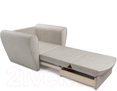 Кресло-кровать Mebel-Ars Квартет (бархат бежевый Star Velvet 6 Light Beige)