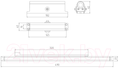 Доводчик с каналом скольжения Нора-М Isparus Slider 430