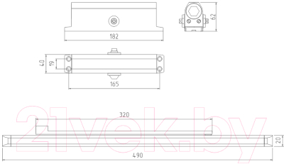 Доводчик с каналом скольжения Нора-М Isparus Slider 440