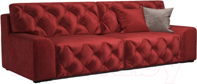 Диван Mebel-Ars Милан (бархат красный/Star Velvet 3 Gark Red) - фото