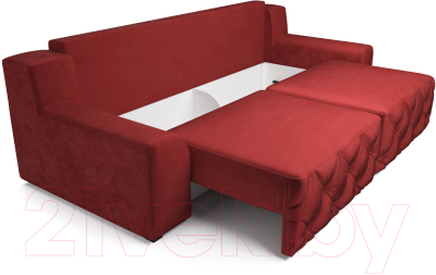 Диван Mebel-Ars Милан (бархат красный/Star Velvet 3 Gark Red)
