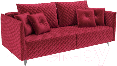 Диван Mebel-Ars Вашингтон (бархат красный Star Velvet 3 Gark Red) - фото