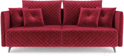 Диван Mebel-Ars Вашингтон (бархат красный Star Velvet 3 Gark Red)