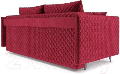 Диван Mebel-Ars Вашингтон (бархат красный Star Velvet 3 Gark Red)