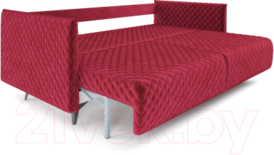 Диван Mebel-Ars Вашингтон (бархат красный Star Velvet 3 Gark Red)