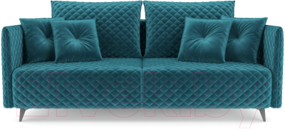 Диван Mebel-Ars Вашингтон (бархат сине-зеленый Star Velvet 43 Black Green)