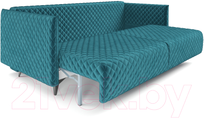 Диван Mebel-Ars Вашингтон (бархат сине-зеленый Star Velvet 43 Black Green)