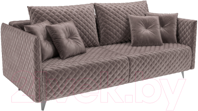 Диван Mebel-Ars Вашингтон (бархат серо-шоколадный Star Velvet 60 Cofee) - фото