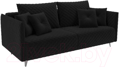 Диван Mebel-Ars Вашингтон (велюр черный НВ-178 17) - фото