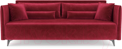 Диван Mebel-Ars Майами (бархат красный Star Velvet 3 Dark Red)