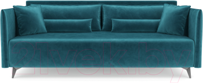 Диван Mebel-Ars Майами (бархат сине-зеленый Star Velvet 43 Black Green)