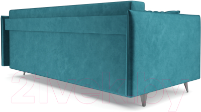 Диван Mebel-Ars Майами (бархат сине-зеленый Star Velvet 43 Black Green)