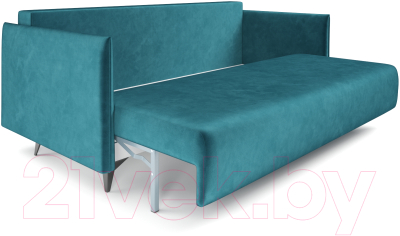 Диван Mebel-Ars Майами (бархат сине-зеленый Star Velvet 43 Black Green)