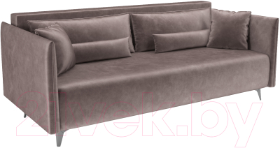 Диван Mebel-Ars Майами (бархат серо-шоколадный Star Velvet 60 Cofee) - фото