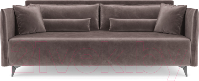 Диван Mebel-Ars Майами (бархат серо-шоколадный Star Velvet 60 Cofee)
