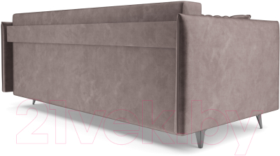 Диван Mebel-Ars Майами (бархат серо-шоколадный Star Velvet 60 Cofee)